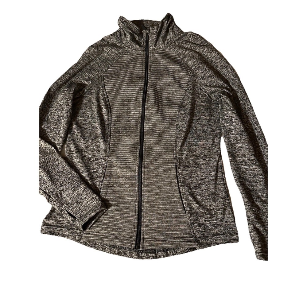 Avis Ladies 8-10 Jacket Jacket Zip Up Long Sleeve Polyester‎ Blend Black Grey
